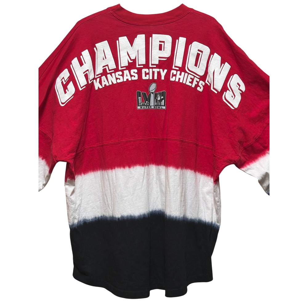 Fanatics Kansas City Chiefs Super Bowl LVII Champions Tie Dye Shirt Womens 2XL